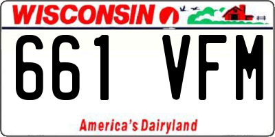 WI license plate 661VFM
