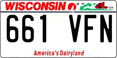 WI license plate 661VFN