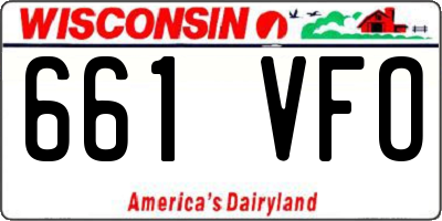 WI license plate 661VFO