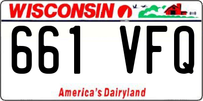 WI license plate 661VFQ