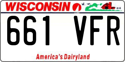 WI license plate 661VFR