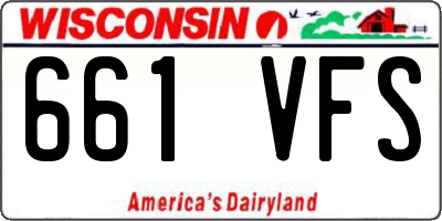 WI license plate 661VFS