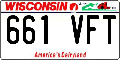 WI license plate 661VFT
