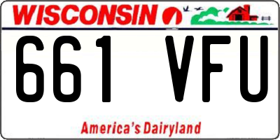 WI license plate 661VFU