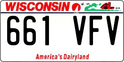 WI license plate 661VFV