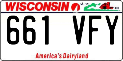 WI license plate 661VFY