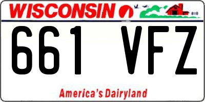 WI license plate 661VFZ