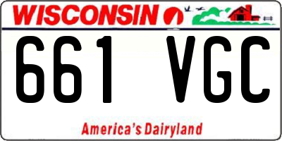 WI license plate 661VGC