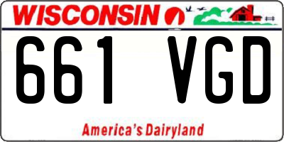 WI license plate 661VGD