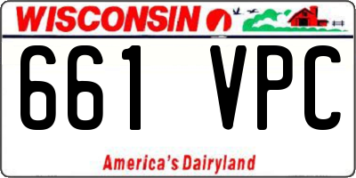 WI license plate 661VPC