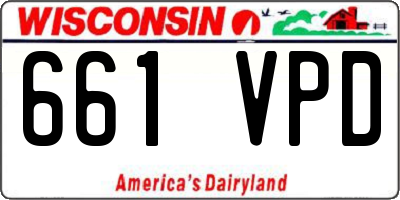 WI license plate 661VPD