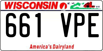 WI license plate 661VPE