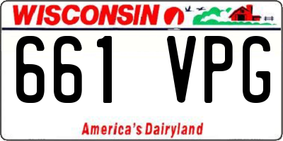 WI license plate 661VPG