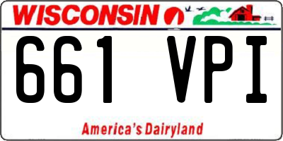WI license plate 661VPI