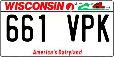 WI license plate 661VPK