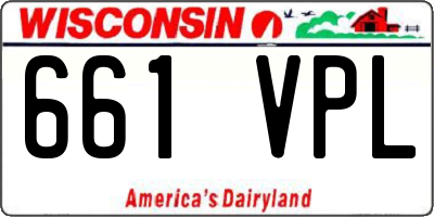WI license plate 661VPL