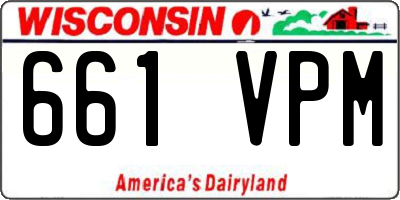 WI license plate 661VPM
