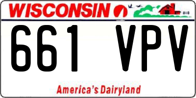 WI license plate 661VPV