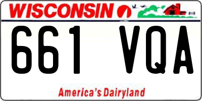 WI license plate 661VQA