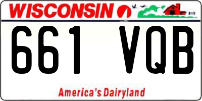 WI license plate 661VQB