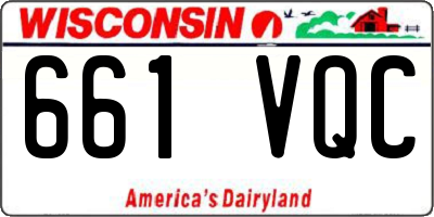 WI license plate 661VQC