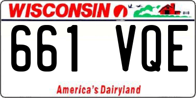 WI license plate 661VQE