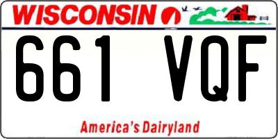 WI license plate 661VQF