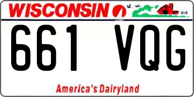 WI license plate 661VQG