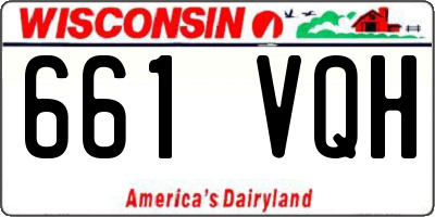 WI license plate 661VQH