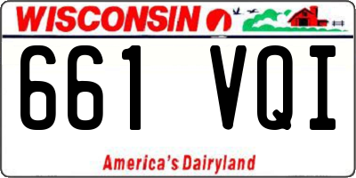 WI license plate 661VQI