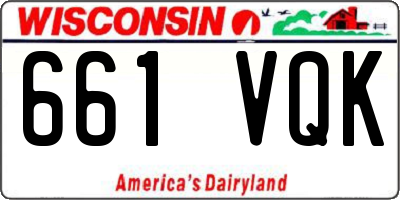 WI license plate 661VQK