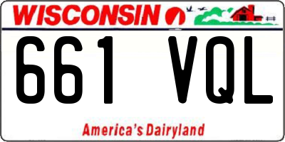 WI license plate 661VQL