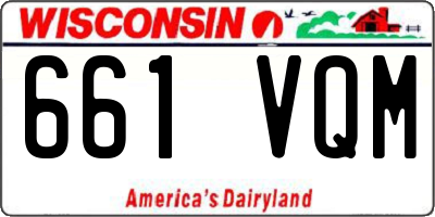 WI license plate 661VQM