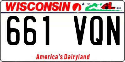 WI license plate 661VQN
