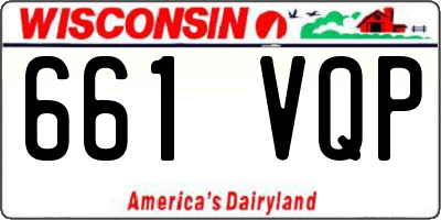 WI license plate 661VQP