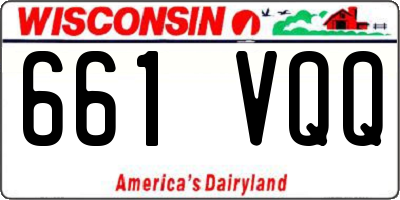 WI license plate 661VQQ
