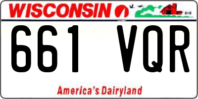 WI license plate 661VQR