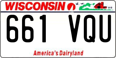 WI license plate 661VQU
