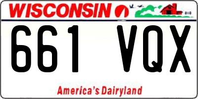 WI license plate 661VQX