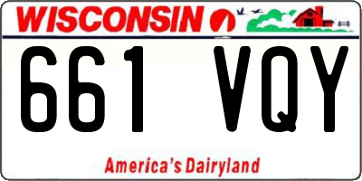 WI license plate 661VQY