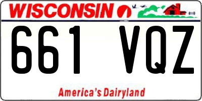 WI license plate 661VQZ