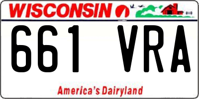 WI license plate 661VRA