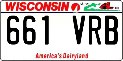WI license plate 661VRB
