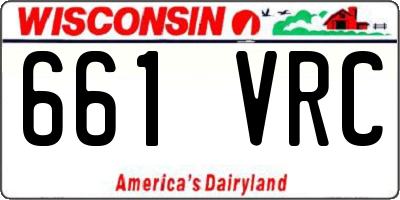WI license plate 661VRC