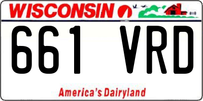 WI license plate 661VRD