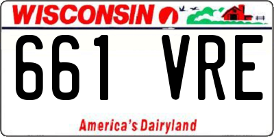 WI license plate 661VRE