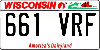 WI license plate 661VRF