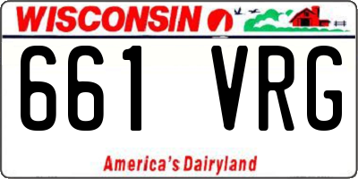 WI license plate 661VRG