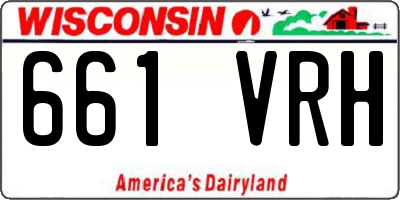 WI license plate 661VRH