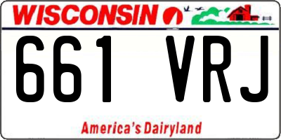 WI license plate 661VRJ